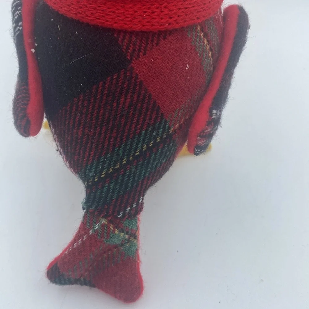 2017 Target Christmas Winter Wonderland Featherly Friends bird red plaid 7”